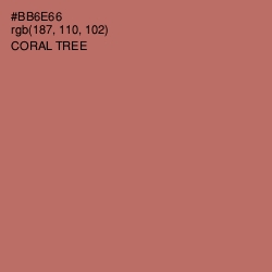 #BB6E66 - Coral Tree Color Image